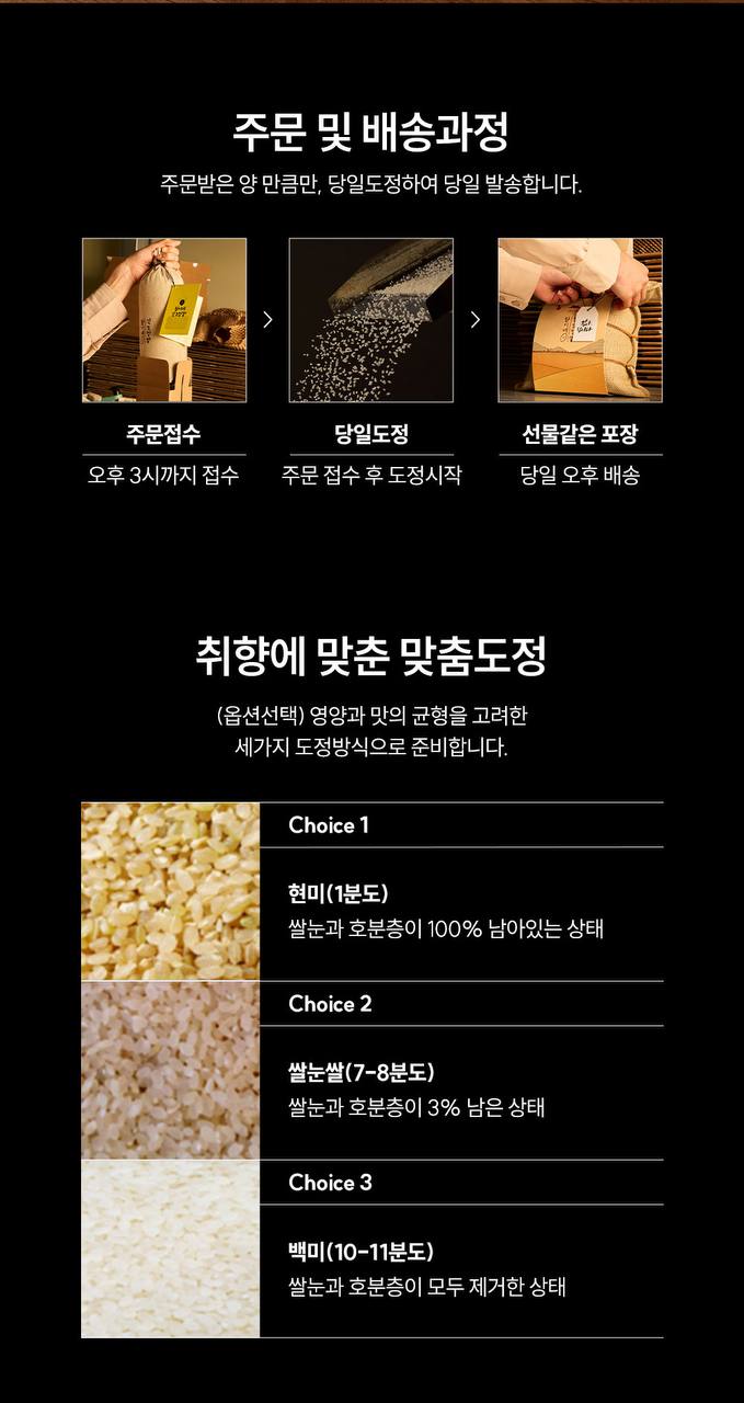 25년 햅쌀출시 / 5Kg 지퍼백&손잡이 / 백미 7분도 현미 선택 / 당일도정 / 강화도 교동섬쌀 상세 이미지 13
