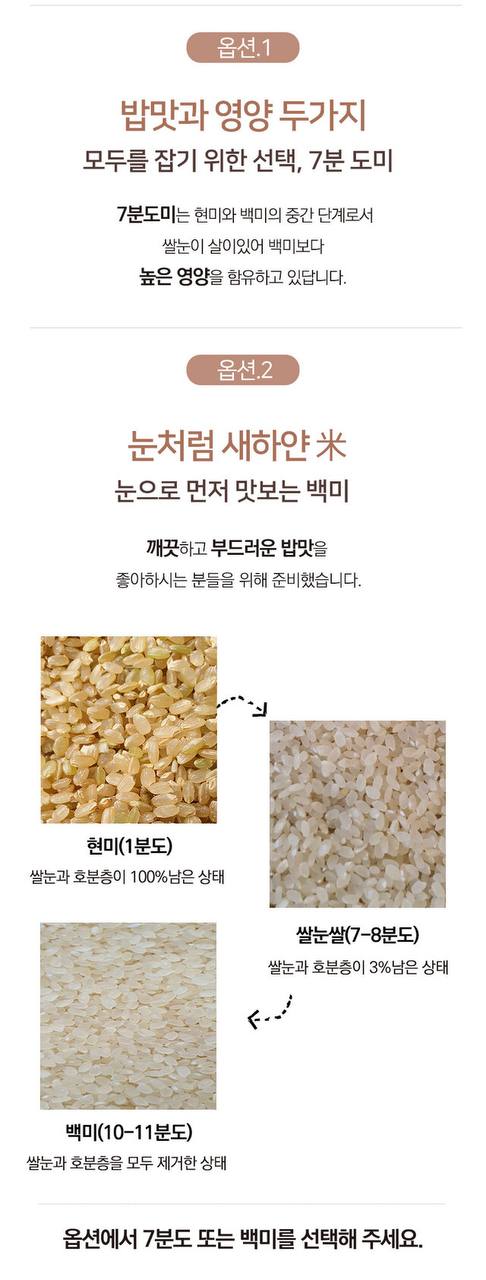 25년 고시히카리 햅쌀 랑이네갓도정쌀 100g 7개입 / 소포장 선물 캠핑용 당일도정 특등급 상세 이미지 7
