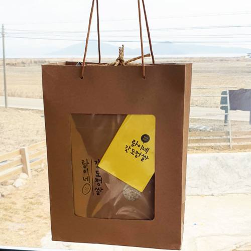 랑이네갓도정쌀 2kg 전용 크라프트 선물용 종이백 상세 이미지 1