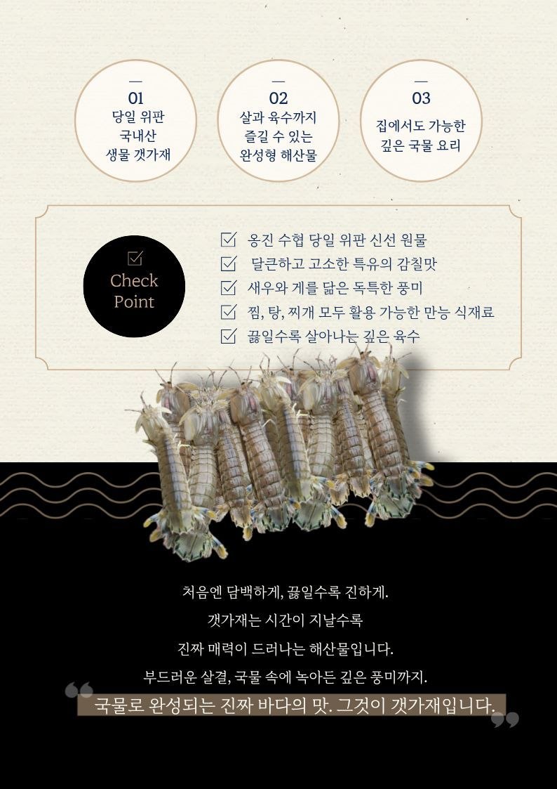 국내산 감칠맛 활 갯가재 500g 쏙 털치 제철 생물 갯가재 상세 이미지 4